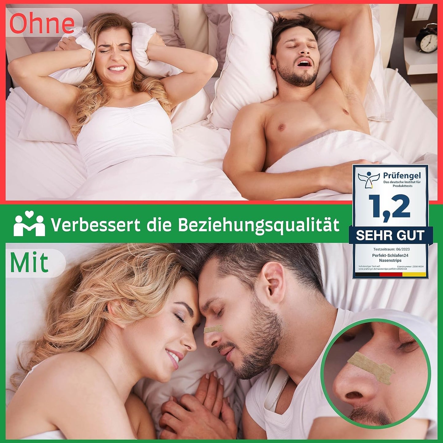 120x Extra Starke Nasenpflaster gegen Schnarchen-Anti Schnarch Nasenstrips