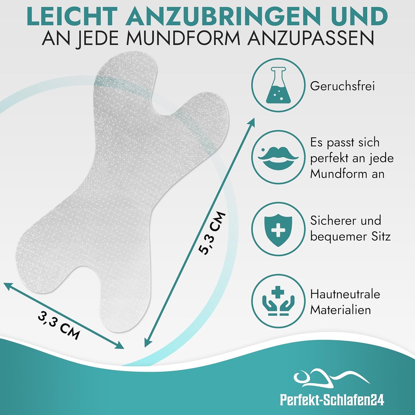 120x Mundpflaster gegen Schnarchen - Mouth Tape for Sleeping