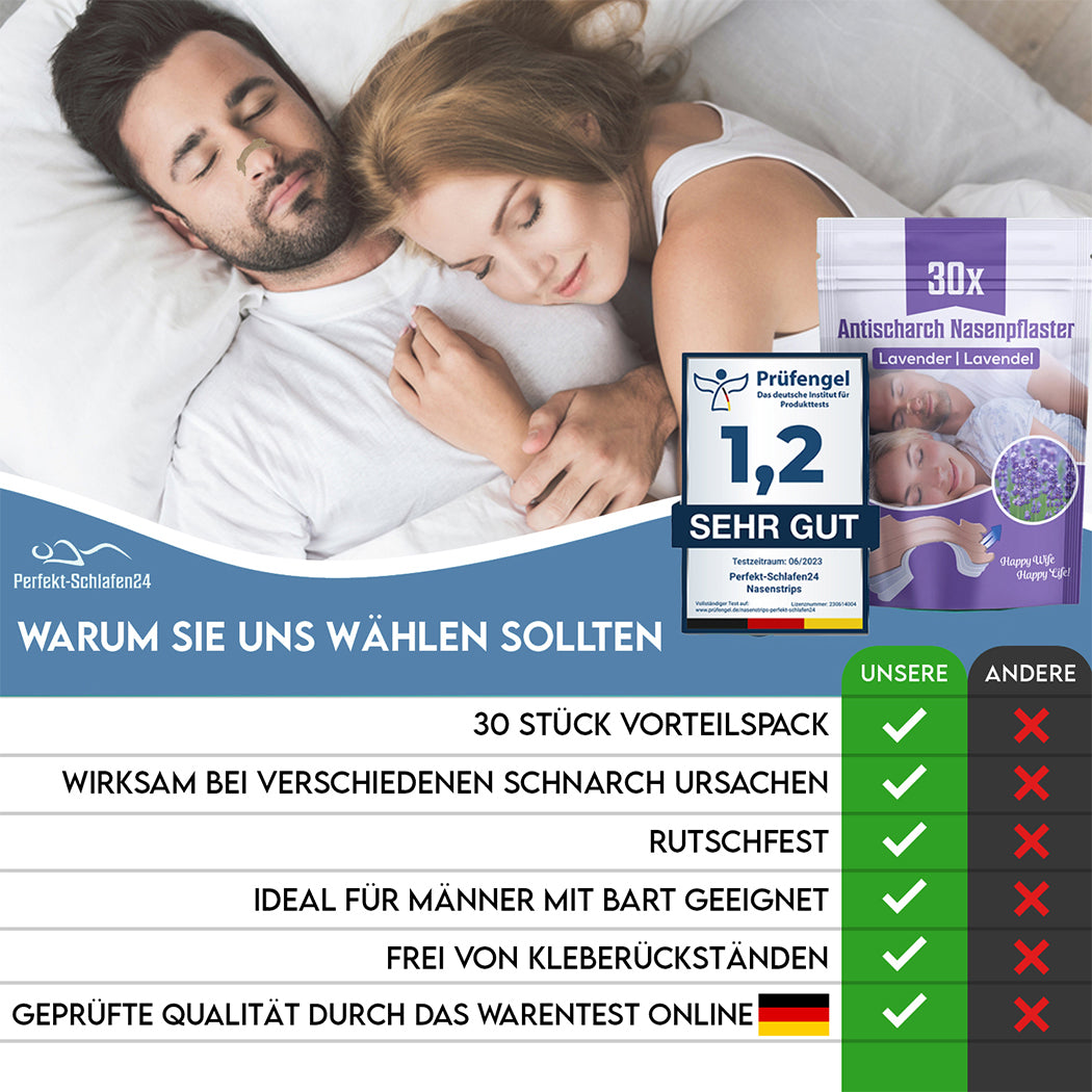30x Starke Nasenpflaster mit den beruhigenden Lavendelduft-66x19mm