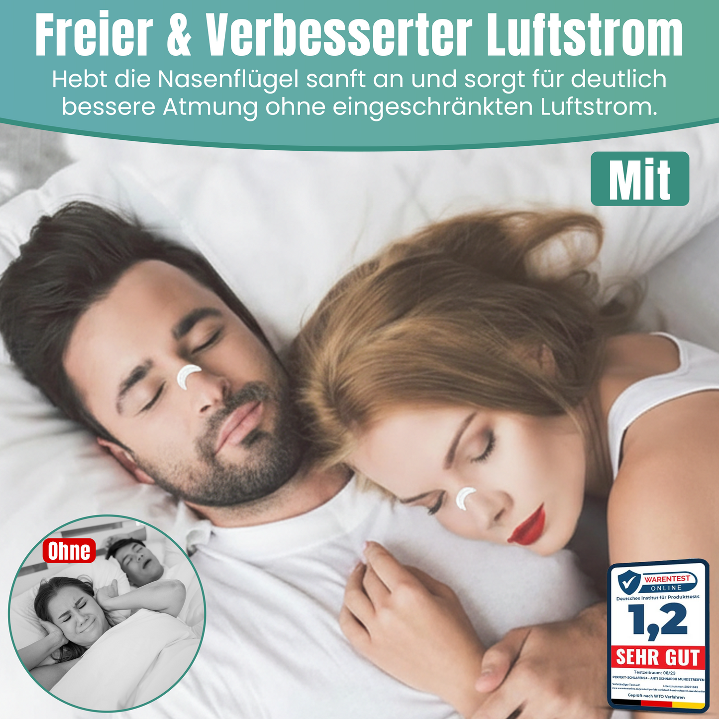 Nasenpflaster gegen Schnarchen – 30x Transparent Schnarchstopper Nose Strips | Stark Haftend Anti Schnarch Nasenstrips