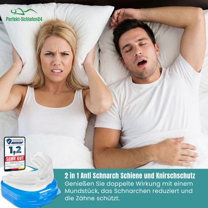 Anti Schnarch Schiene gegen Schnarchen – Schnarchstopper Knirscherschiene für Nacht | Sofort Einsatzbereit Zahnschiene