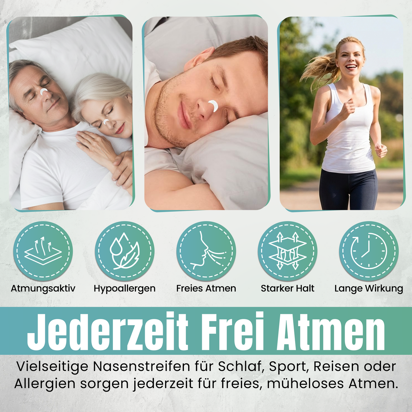 Nasenpflaster gegen Schnarchen – 30x Transparent Schnarchstopper Nose Strips | Stark Haftend Anti Schnarch Nasenstrips