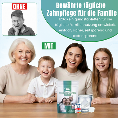 120× Reinigungstabletten für Retainer, Zahnspangen & Zahnschienen – Starke Gebissreiniger Tabs