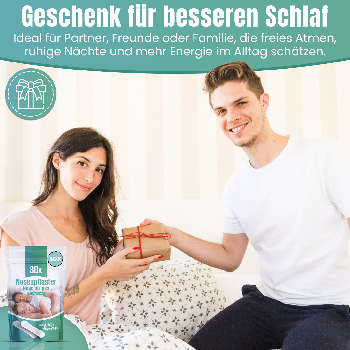 Nasenpflaster gegen Schnarchen – 30x Transparent Schnarchstopper Nose Strips | Stark Haftend Anti Schnarch Nasenstrips