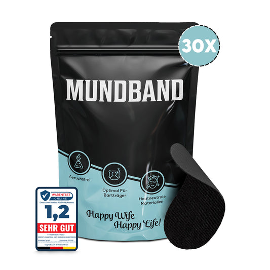30 x Antischnarch Mundpflaster in Schwarz, Mundtapes zum Schlafen