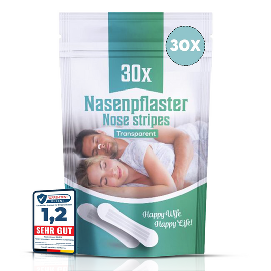 Nasenpflaster gegen Schnarchen – 30x Transparent Schnarchstopper Nose Strips | Stark Haftend Anti Schnarch Nasenstrips
